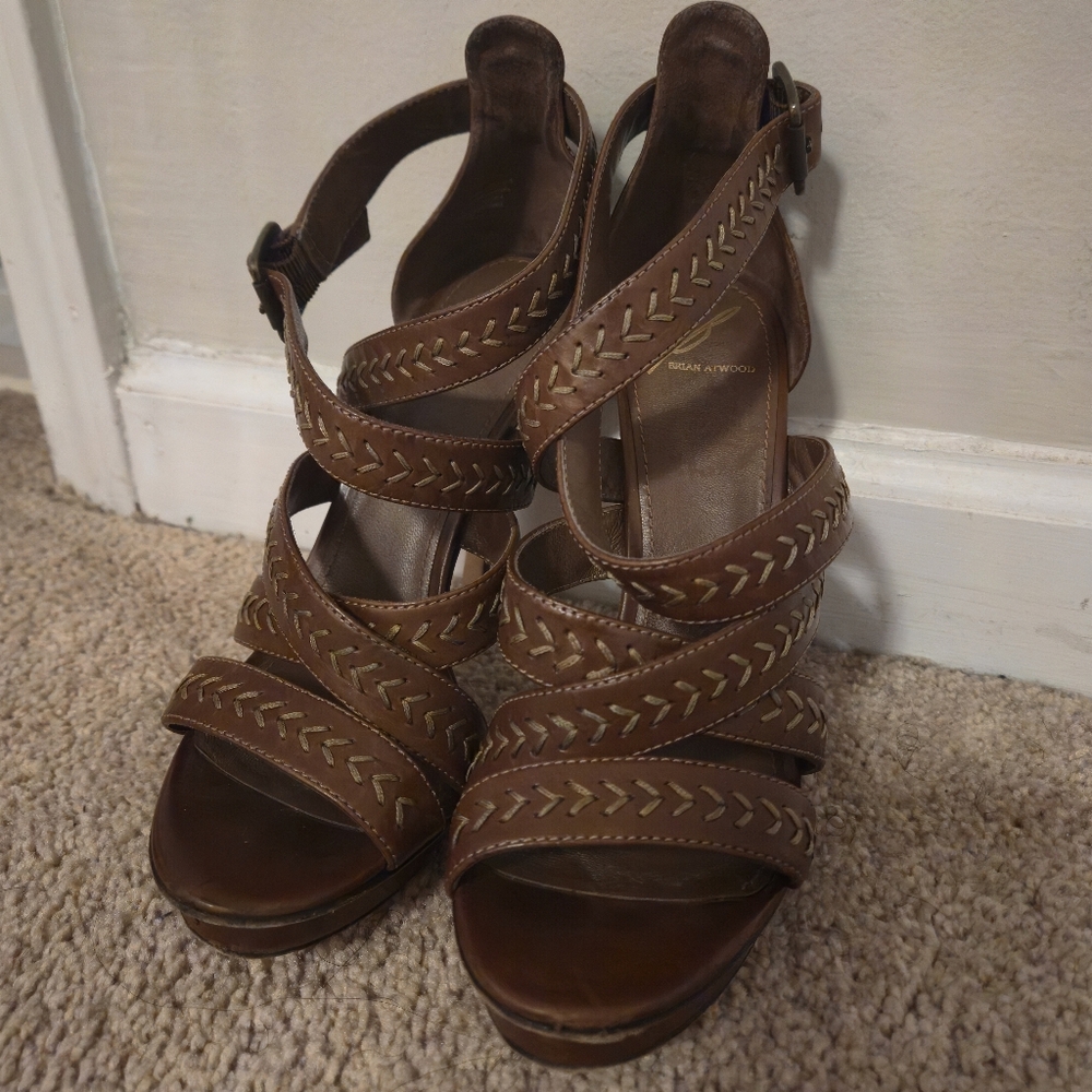 Brian Atwood Cordoba Sandals, Size 7.5